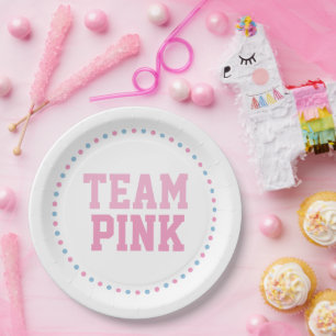 Team Pink Baby Gender Reveal Party Teller
