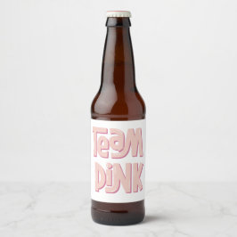 Team Pink Bierflaschenetikett