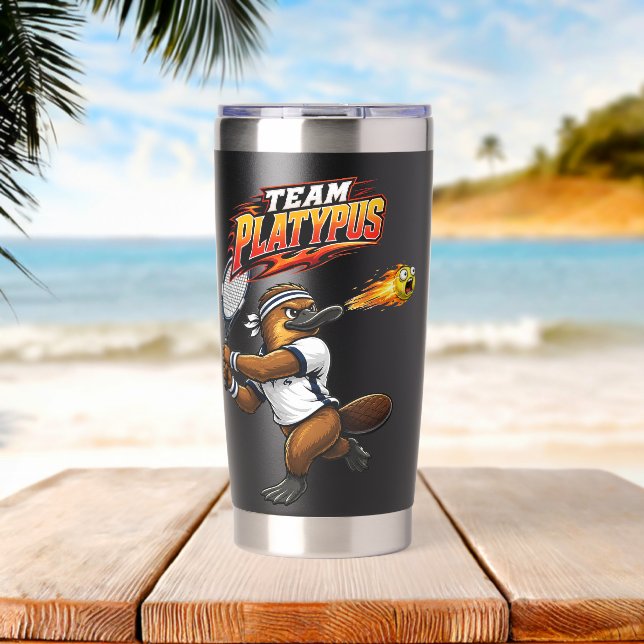 Team Platypus Tennis Thermobecher (Strand (gedreht))