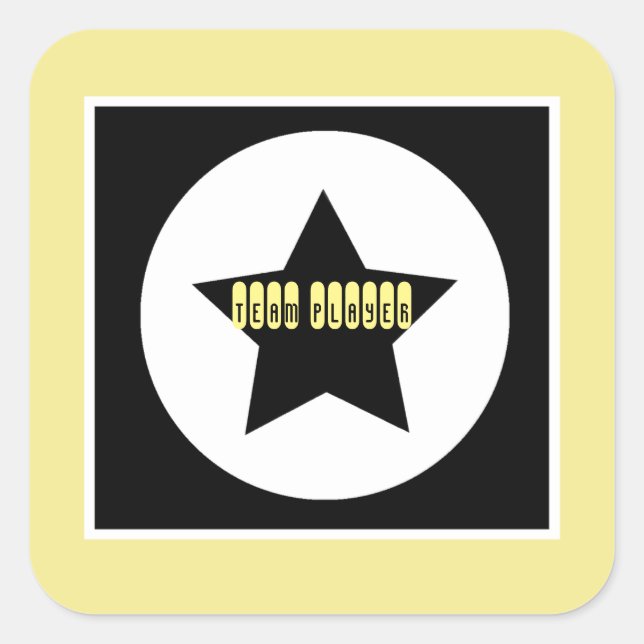 Team Player Star Funky Sticker (Vorderseite)