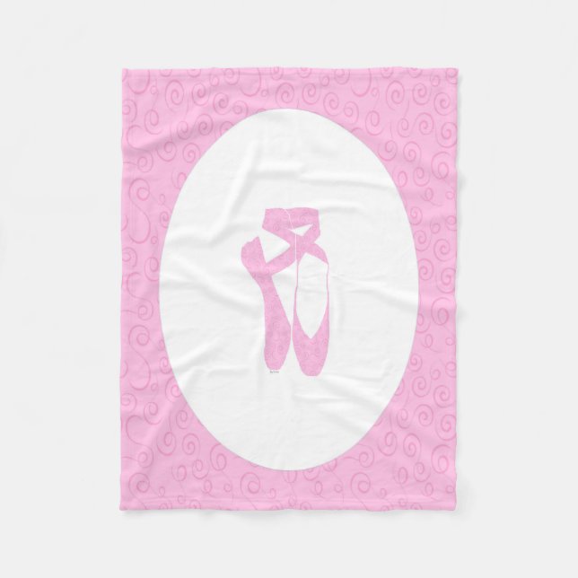 Team Pointe Ballet Candles Muster Fleecedecke (Vorderseite)