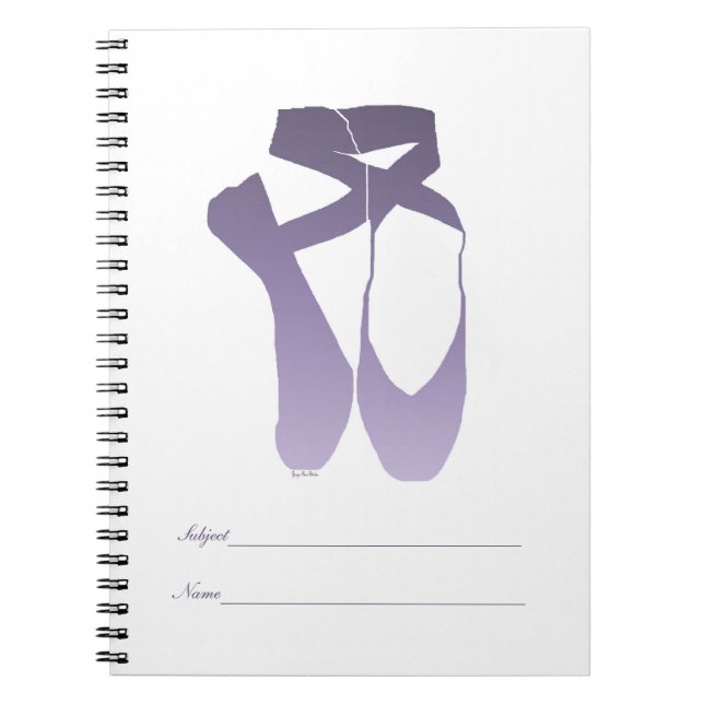 Team Pointe Ballet Lavendel Notizblock (Vorderseite)