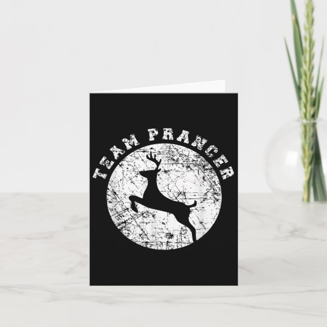 Team Prancer T-Shirt, Lustiges Weihnachtsgeschenk  Karte (Vorderseite)