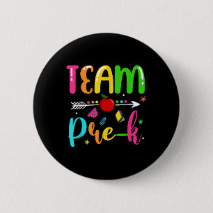 Team Pre-k Kindergarten Lehrer Student Back T Button