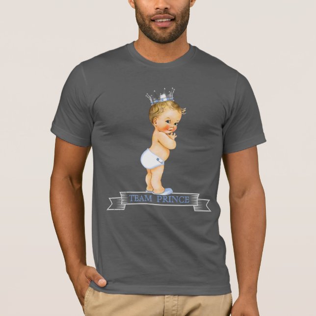Team Prince Gender Reveal Baby Shower T-Shirt (Vorderseite)