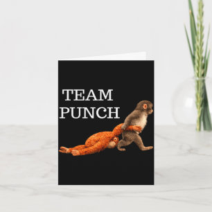 Team Punch Baby-Affen-Schlag Trend Meme Grafik Karte