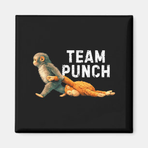 Team Punch Baby Monkey Punch Trend Meme Grafik Magnet