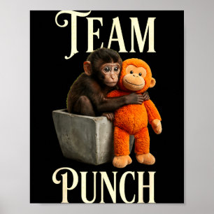 Team punch japan baby monkey punch  poster