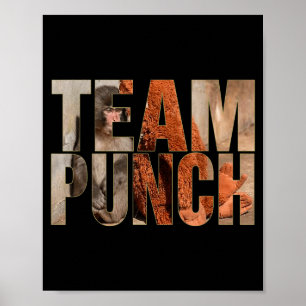 Team punch lustiger Affe Meme Baby Affe Männer Fra Poster