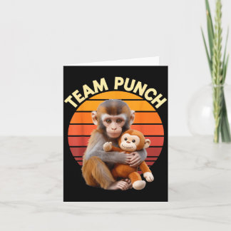 Team Punch Monkey Plush Retro Sun Karte