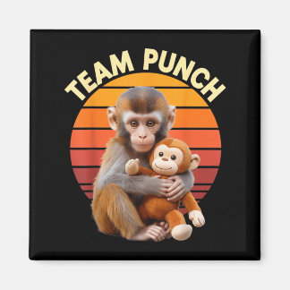 Team Punch Monkey Plush Retro Sun Magnet