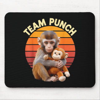 Team Punch Monkey Plush Retro Sun Mousepad