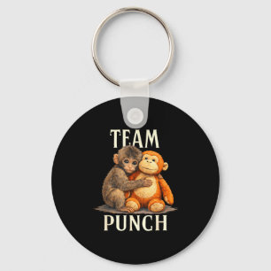 Team punch süßer Affe und Bär Design Schlüsselanhänger