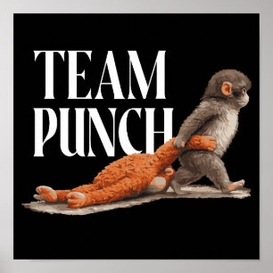 Team Punch Süßer Japanischer Affe Poster