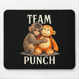 Team Punch süßes Affe- und Bärendesign Mousepad