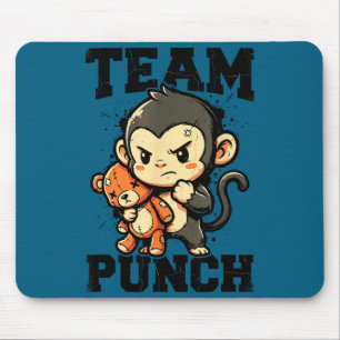 Team punch tough Baby-Affen-Plüschspielzeug-Meme Mousepad