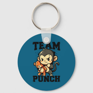 Team punch tough Baby-Affen-Plüschspielzeug-Meme Schlüsselanhänger