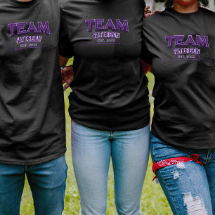 Team Purple Family Crew Sports Benutzerdefinierter T-Shirt