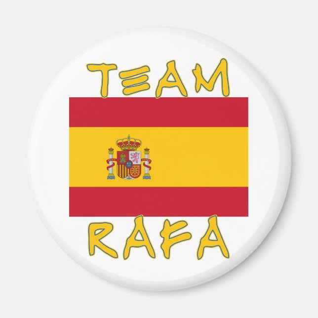 Team Rafa mit spanischer Flagge Magnet (Vorne)
