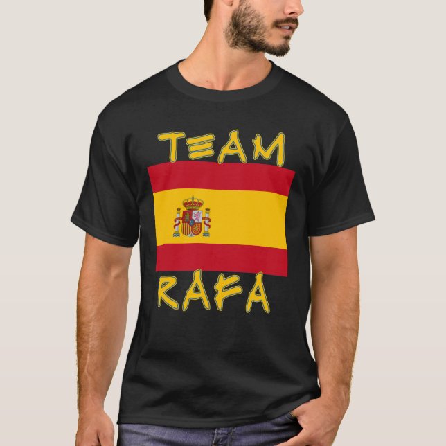 Team Rafa mit spanischer Flagge T-Shirt (Vorderseite)