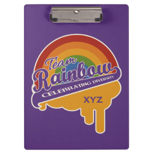 Team Rainbow-benutzerdefinierte Zwischenablage Klemmbrett