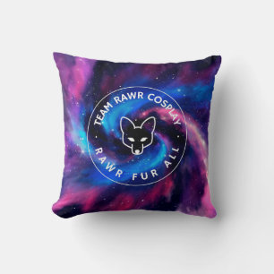 Team Rawr Galaxy Throw Pillow Kissen