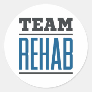 Team Rehab Rehabilitation Techniker Therapeut Runder Aufkleber