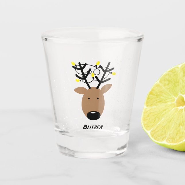 Team Reindeer - Blitzen Schnapsglas (Vorderseite)
