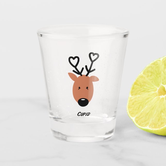 Team Reindeer - Cupid Schnapsglas (Vorderseite)
