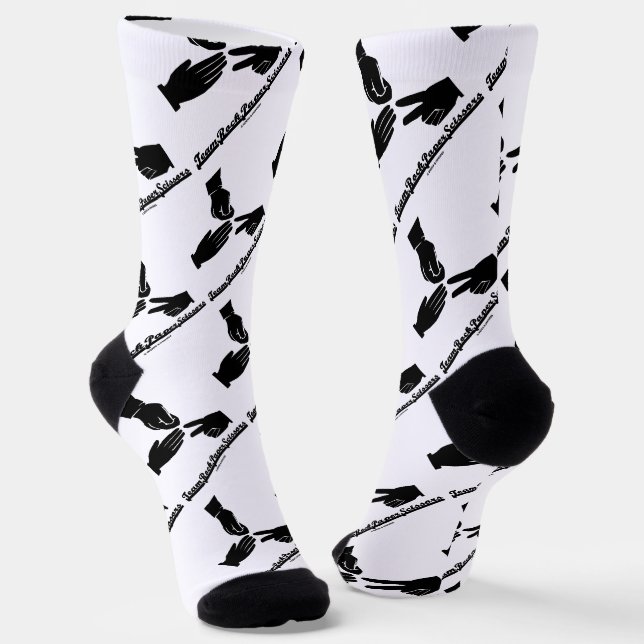 Team Rock Paper Scisser Handspiel Entscheider Socken (Gewinkelt)