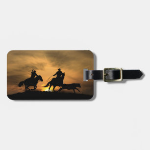 Team Roping Cowboys und Steer Gepäckanhänger