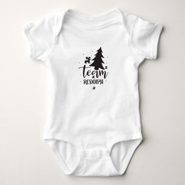 Team Rudolph Baby Bodysuit Strampler (Vorderseite)