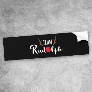 Team Rudolph Christmas Motif Autoaufkleber