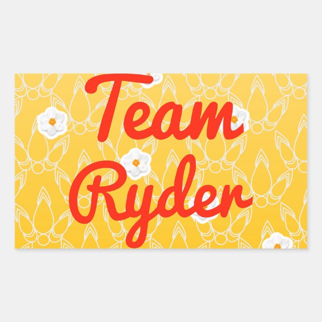 Team Ryder Rechteckiger Aufkleber (Vorderseite)