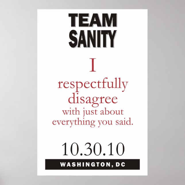 Team Sanity Poster (Vorne)