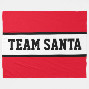 TEAM SANTA Athletik-Text in hellrot mit weißen Str Fleecedecke