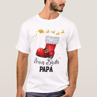 Team Santa – Bota de Santa Claus para Papá, Diseño T-Shirt
