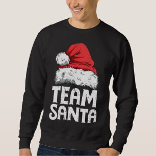 Team Santa Christmas Squad Familie Matching Pajama Sweatshirt