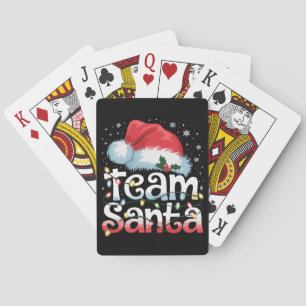 Team Santa Claus Weihnachts-Familien-Matching-Pyja Spielkarten