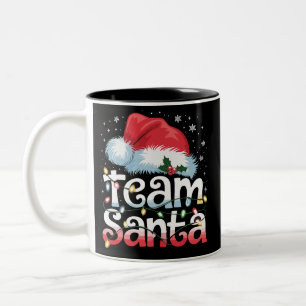 Team Santa Claus Weihnachts-Familien-Matching-Pyja Zweifarbige Tasse