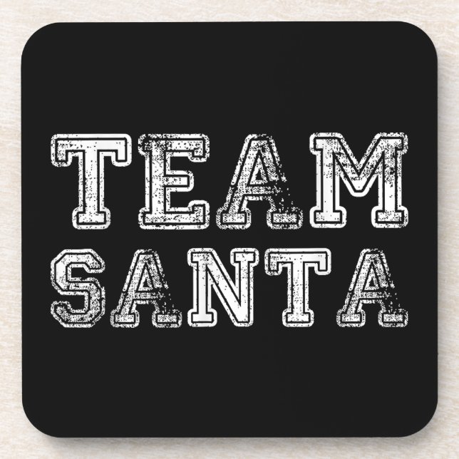 Team Santa Funny Weihnachten Getränkeuntersetzer (Vorderseite)