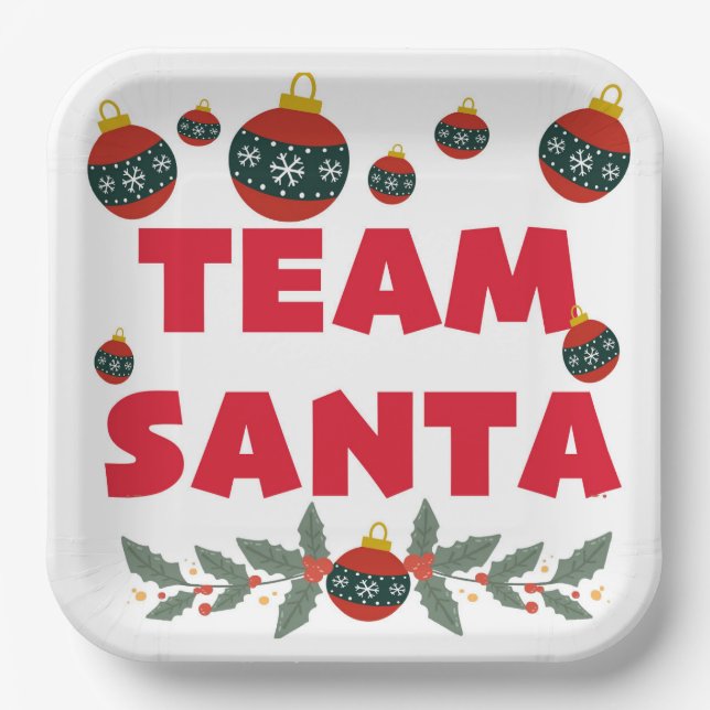 Team Santa Pappteller (Vorderseite)