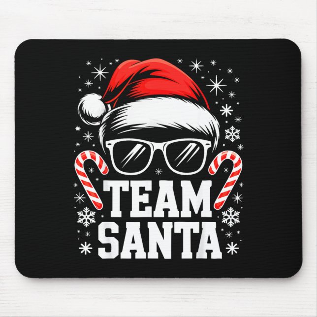 Team Santa Shirt Adult Kids Christmas Santa Squad  Mousepad (Vorne)