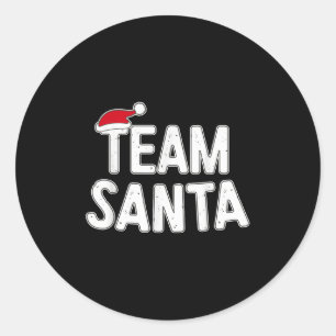 Team Santa-Shirt Erwachsene Kinder Weihnachten San Runder Aufkleber