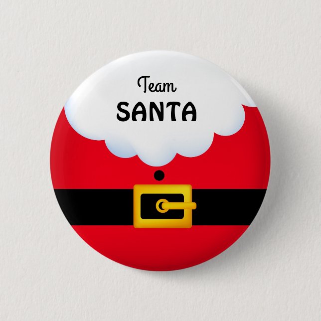 Team Santa Standard, 2¼ Zoll Round Button (Vorderseite)
