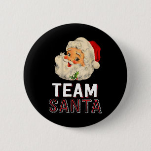 Team Santa Weihnachts-Familien-Matching-Pyjama-T-S Button