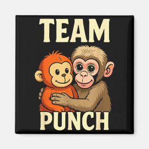 Team schlägt Baby-Affen und Plüschspielzeug Meme Magnet