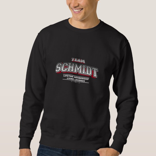 Team SCHMIDT Familienname Nachname Nachname Mitgli Sweatshirt (Vorderseite)