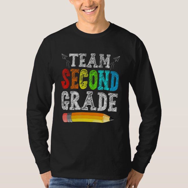 Team Second Grade Back To School First Day Of Scho T-Shirt (Vorderseite)