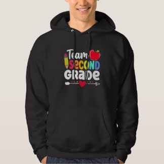 Team Second Grade Hello 2nd Grade Back To School T Hoodie